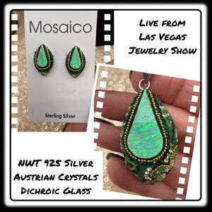 NWT Mosaico Austrian Crystal pendant necklace & earrings 💕💕 new line! 💕💕